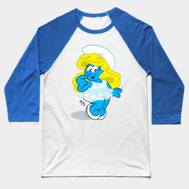 true blue Baseball T-Shirt by Toni Tees